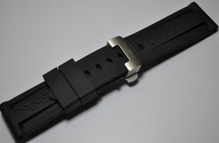 Panerai Black Rubber Strap For 44 mm watches w/ Deployment buckl Panerai Black Rubber Strap For 44 mm watches w/ Deployment buckl